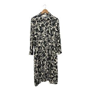 Dixie Shirt Dress Blue Paisley Size Small Women's Maxi Long Modest Button Front